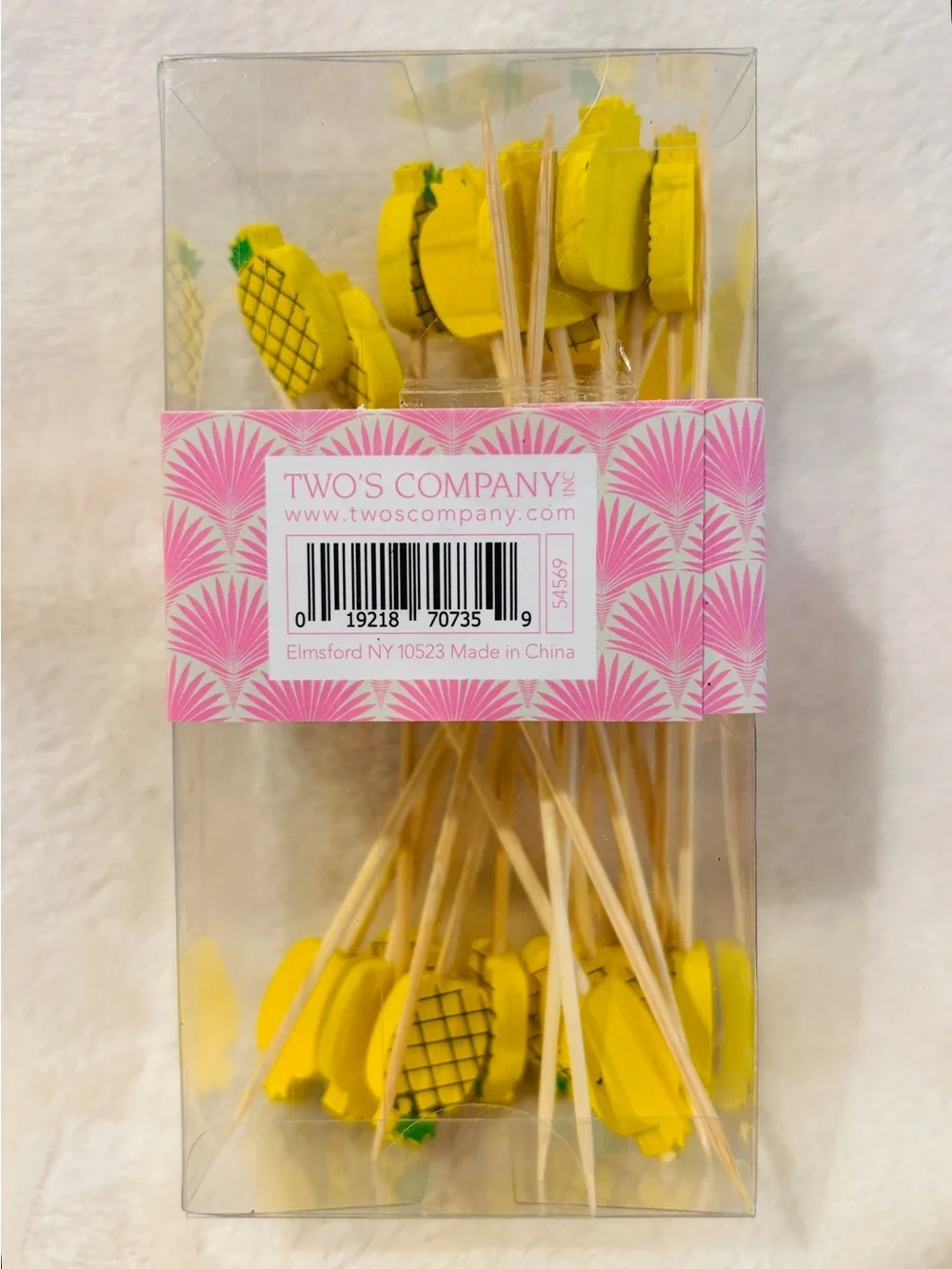 Two’s Company Pineapple Cocktail Picks — Set of 20 🍍
